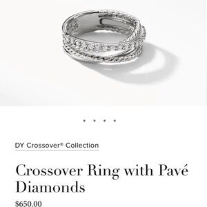 David Yurman Silver Multi-Row Cable Wrap Ring